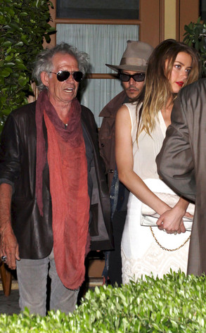 Keith Richards, Johnny Depp, Amber Heard Keith Richards, Johnny Depp, Amber Heard